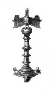 Lectern, c15th century?, (1843).Artist: Henry Shaw