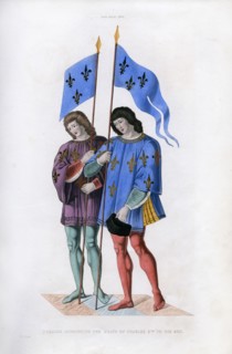 Heralds announcing the death of Charles VI to his son, c1500, (1843).Artist: Henry Shaw