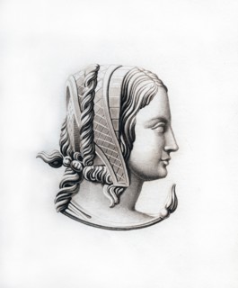 Headdress, early 16th century, (1843).Artist: Henry Shaw