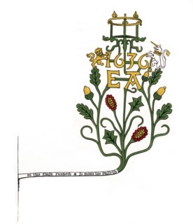 Bracket to support an hourglass, 1636, (1843).Artist: Henry Shaw