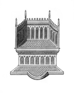 Throne, (1843).Artist: Henry Shaw