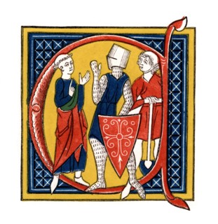 Initial letter 'C', early 14th century, (1843).Artist: Henry Shaw