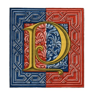 Initial letter 'P', (1843).Artist: Henry Shaw