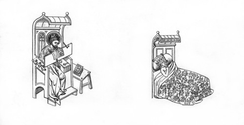 St Jude and King Ahaziah, second half of the 14th century, (1843).Artist: Henry Shaw