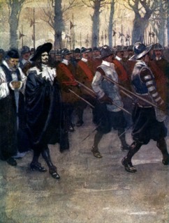 'Charles the King walked for the last time through the streets of London', 1649, (1905). Creator: A S Forrest.