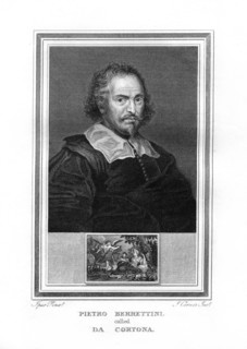 Pietro da Cortona, Italian Baroque era painter, (1825).Artist: John Corner