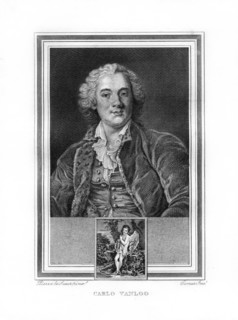 Carle or Charles-Andre van Loo, French subject painter, (1825).Artist: John Corner