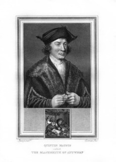 Quentin Matsys, painter in the Flemish tradition, (1825).Artist: John Corner