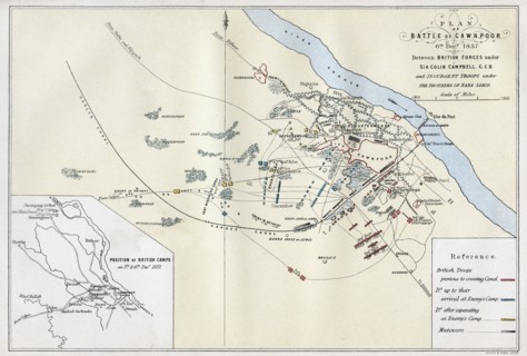 Battle of Cawnpore, India, 6th December 1857, a battle of Indian rebellion of 1857, 1893.Artist: Guyoy & Wood