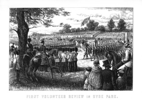 First volunteer review in Hyde Park, London, 1899. Artist: Unknown