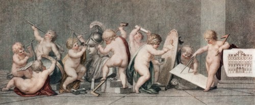 'The Fine Arts', 18th century (1910).Artist: Marino Bovi