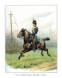 'The 10th (Prince of Wales' Own Royal) Hussars', c1890.Artist: Geoffrey Douglas Giles