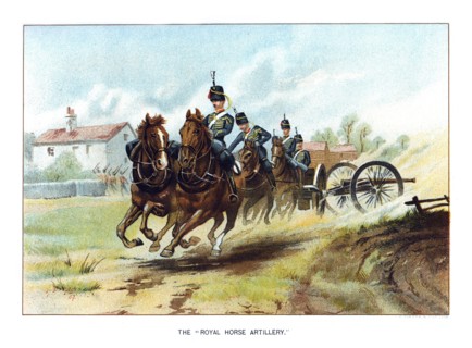 'The Royal Horse Artillery', c1890.Artist: Geoffrey Douglas Giles