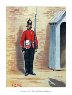 'The 25th King's Own Scottish Borderers', c1890.Artist: Geoffrey Douglas Giles