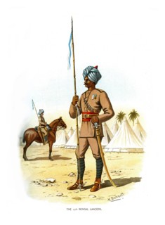 'The 13th Bengal Lancers', c1890.Artist: H Bunnett