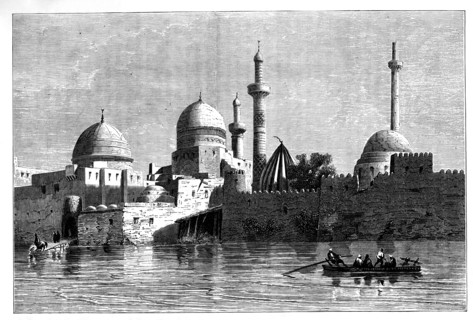 View of Mosul from the River Tigris, Iraq, c1890. Artist: Unknown