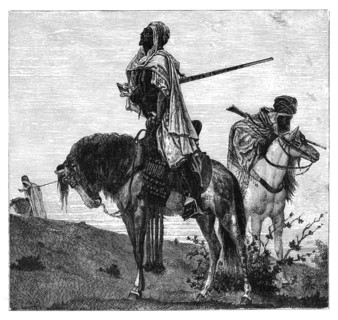 Bedouins at prayer, c1890. Artist: Unknown