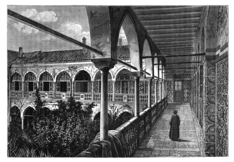 A gallery in the palace at Constantine, Algeria, c1890. Artist: Unknown