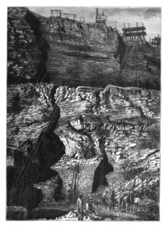 A diamond mine at Kimberley, Griqualand West, (Northern Cape, South Africa), c1890. Artist: Unknown
