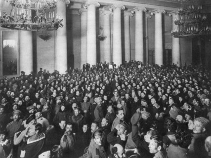 Petrograd Soviet of Workers' and Soldiers' Deputies, Tauride Palace, Russia, 1917. Artist: Unknown