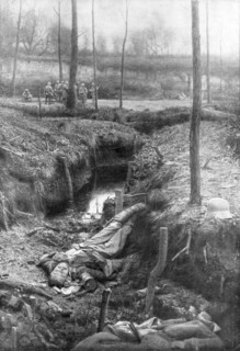 Dead German soldier, Plessis-de-Roye, Picardy, France, 30th March 1918. Artist: Unknown