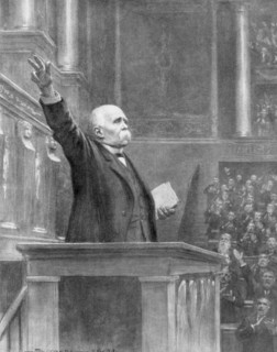 Prime Minister Georges Clemenceau announces the end of the war, 11am, 11 November 1918 (1926).Artist: J Simont