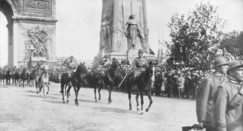 General Montuori and Italian troops during the victory parade, Paris, France,14 July 1919. Artist: Unknown