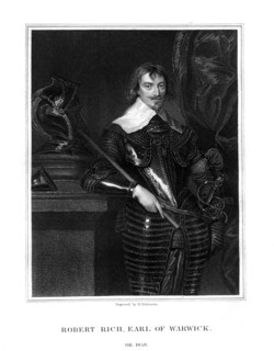 Robert Rich, 2nd Earl of Warwick, English colonial administrator, (1827). Artist: H Robinson