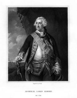 Edward Hawke, 1st Baron Hawke, British admiral, (1833).Artist: W Holl
