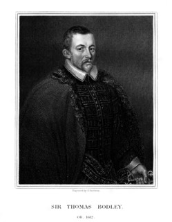 Sir Thomas Bodley, English founder of the Bodleian Library, (1823). Artist: E Scriven
