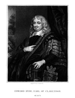 Edward Hyde, 1st Earl of Clarendon, English historian and statesman, (1824).Artist: J Thomson