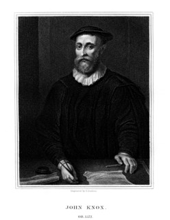 John Knox, Scottish religious reformer, (1825).Artist: E Scriven