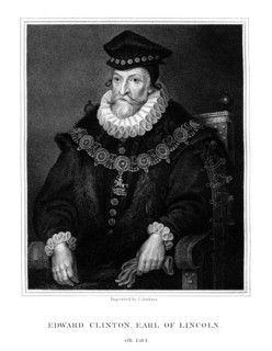 Edward Clinton, 1st Earl of Lincoln, English admiral, (1824).Artist: J Jenkins