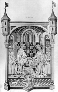 John Talbot, Earl of Shrewsbury, presenting a book to Margaret of Anjou, c1445, (1910). Artist: Unknown