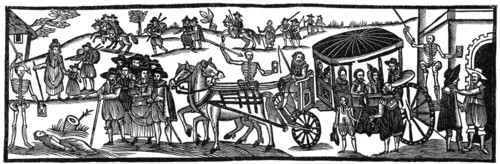 The plague: flight to the country, 1630, (1910). Artist: Unknown