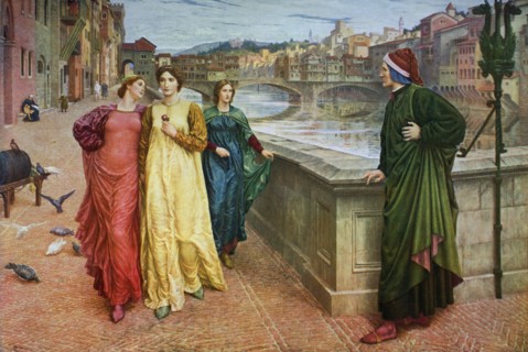 'Dante and Beatrice', 1883, (1912).Artist: Henry Holiday