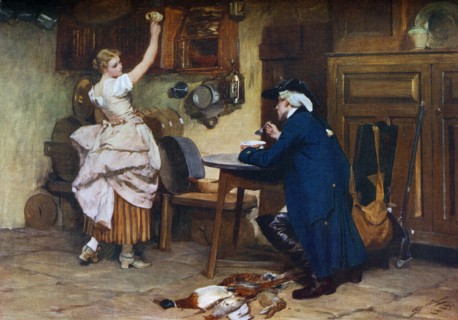 'Flirtation', 1885, (1912).Artist: John Seymour Lucas