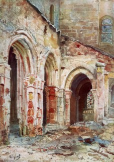 'The Church of Sermaize', 1914, (1926).Artist: Pierre Vignal