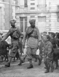 Soldiers from the British Indian Army, France, c1915. Artist: Unknown