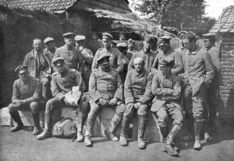 German prisoners of war, Ypres, Belgium, 1914. Artist: Unknown