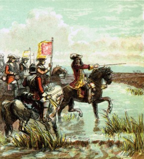 'The Battle of The Boyne, 1690', (c1850s). Artist: Unknown