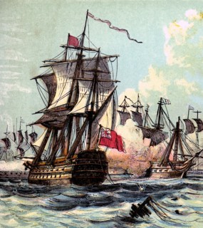 'Lord Howe's Victory', 1794 (c1850s). Artist: Unknown
