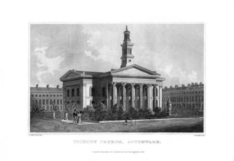 Trinity Church, Southwark, London, 1830. Creator: R Winkles.