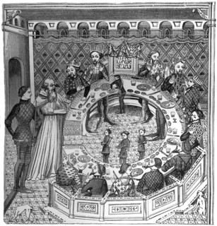 The round table of King Artus of Brittany, 14th century, (1870). Artist: Unknown