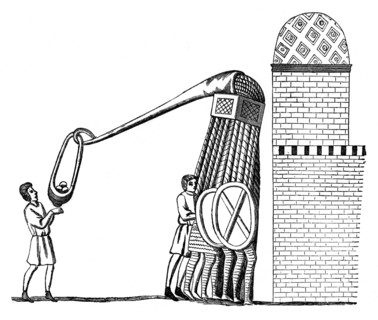 Engine for throwing stones, (1870). Artist: Unknown
