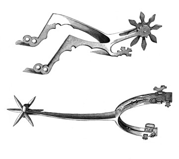 Spurs, 13th-16th century, (1870). Artist: Unknown