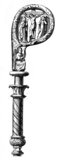 Bishop's crozier, Cathedral of Metz, 14th century, (1870). Artist: Unknown