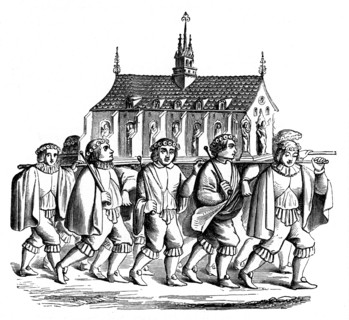 The Corporation of the Goldsmiths of Paris carrying the Shrine of St Genevieve, 17th century, (1870) Artist: Unknown