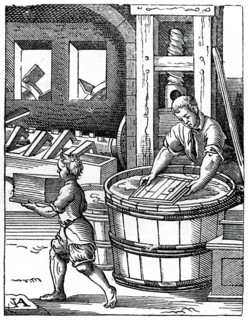 'The Paper Maker', 16th century, (1870). Artist: Jost Amman