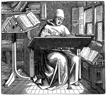 Scribe or copyist, 15th century, (1870). Artist: Unknown